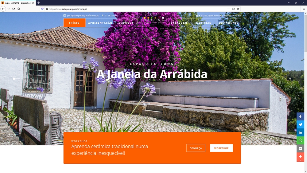 Novo Website da ADREPAL - Espaço Fortuna Artes e Ofícios